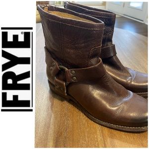 Leather Frye Philip Buckle Bootie. Super cute & comfy